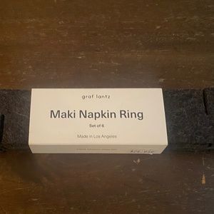 Graf Lantz 100% merino wool maki napkin rings ( set of 6)